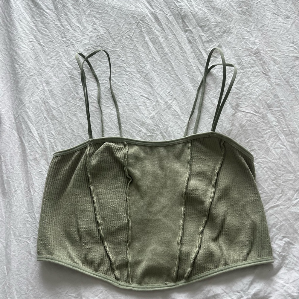 Urban Outfitters Green Crop Top
